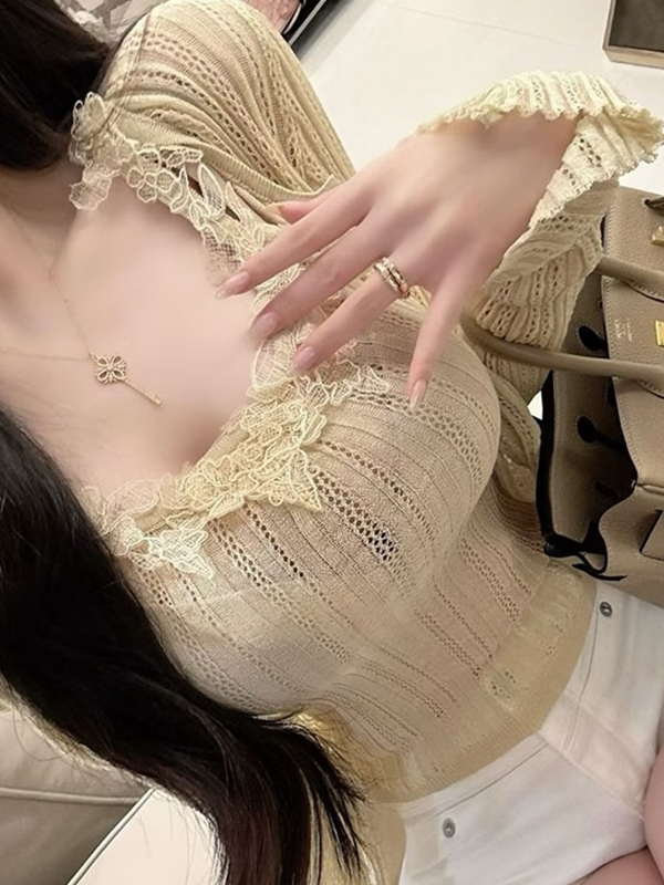 Elastic Lace Trim - Kore Tarzı Hafif Olgun Dantel Detaylı