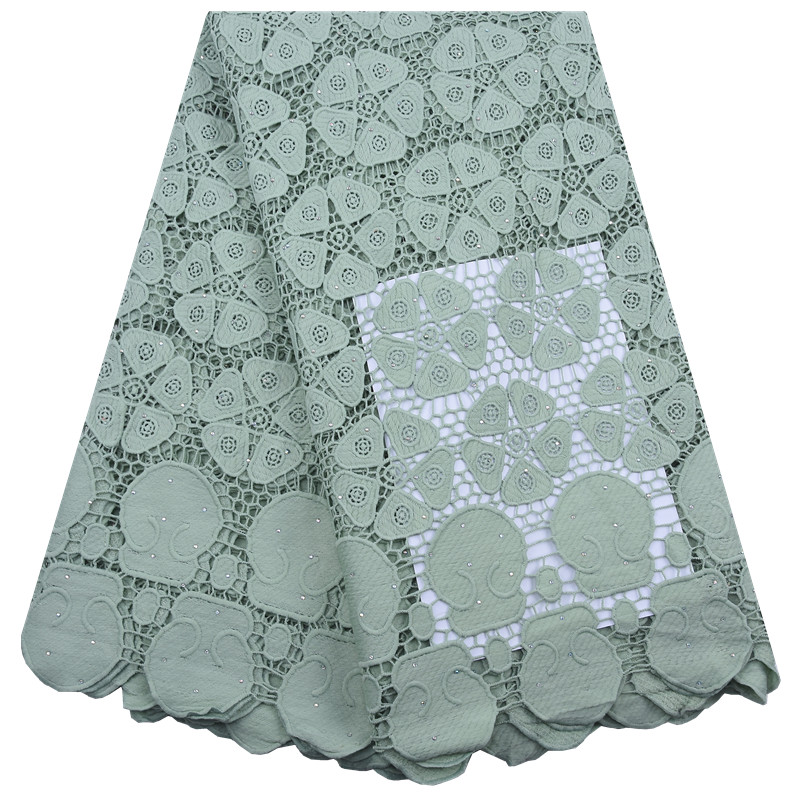 Crystal Mesh Fabric - Taşlar ile afrika gipür dantel kumaş