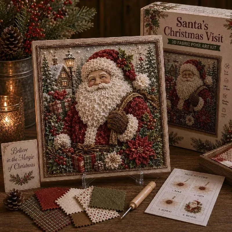 Embroidery Craft - Vintage Noel Kumaşı, Delme Sanatı Kendin