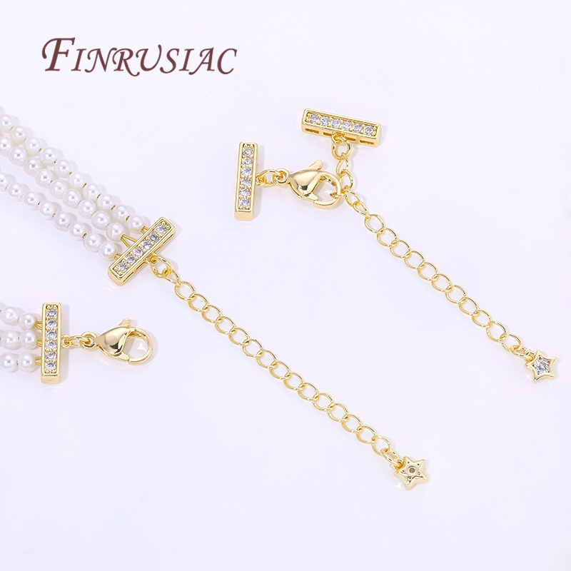 18K Altın Kaplama 3 Sıralı İnc - Pearl Trim Chain incelemesi ve fiyatı