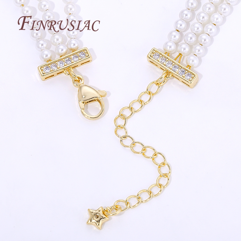 18K Altın Kaplama 3 Sıralı İnc - Pearl Trim Chain incelemesi ve fiyatı