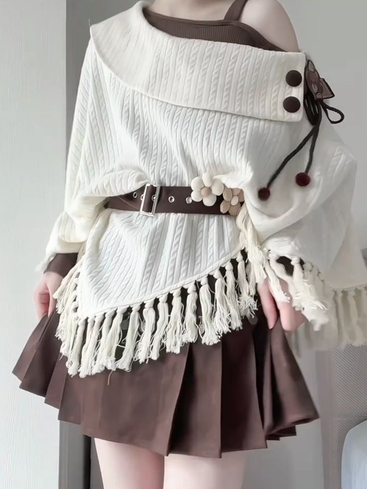 Japon Vintage Mori Kei 2 Parça - Tassel Fringe Trim incelemesi ve fiyatı
