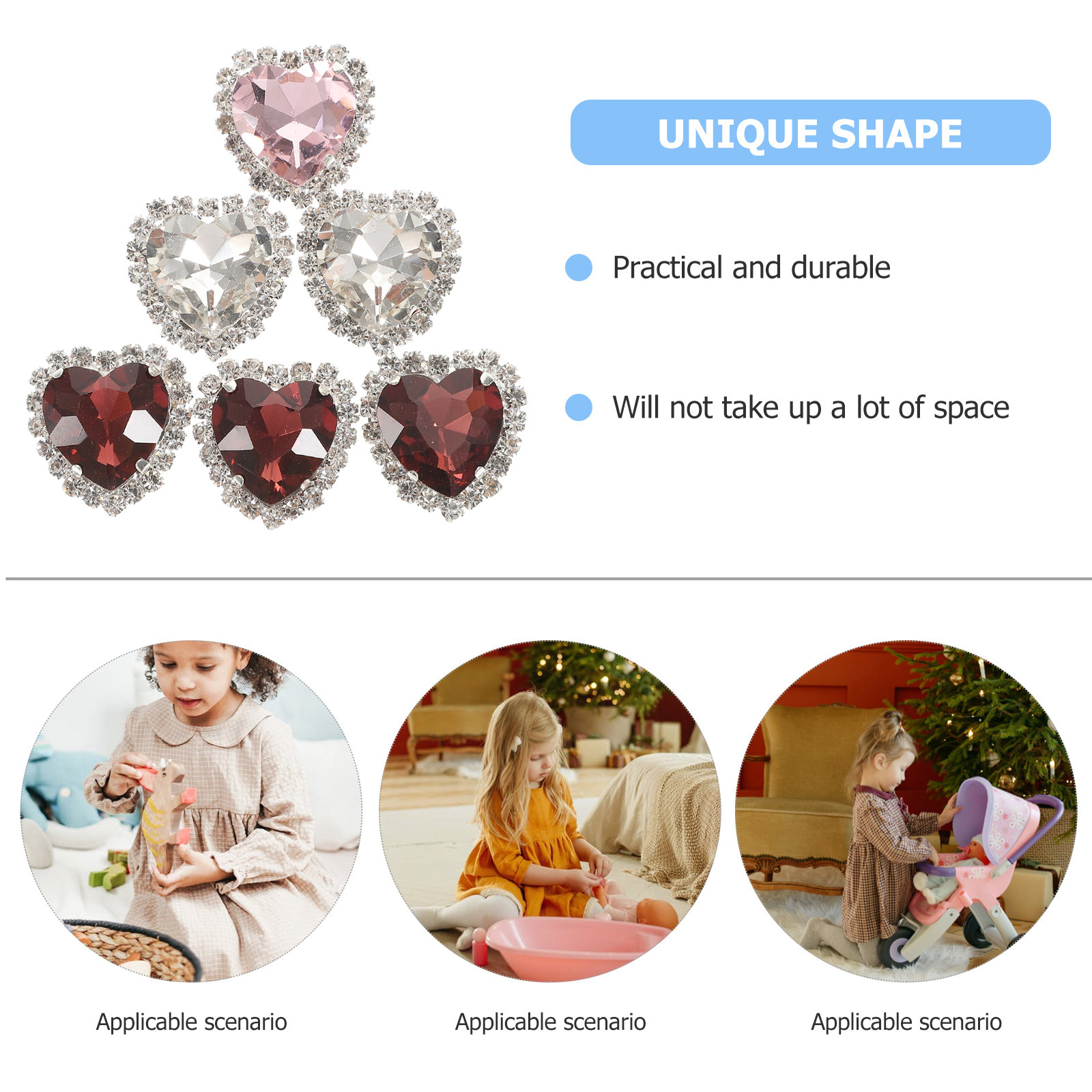 30 Adet Kalp Şeklinde Dikiş Ta - Embellishment Glue Craft incelemesi ve fiyatı