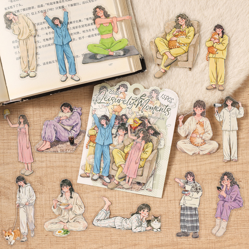 15 Adet Zarif Bayan Karakter Ç - Embellishments For Scrapbooking incelemesi ve fiyatı